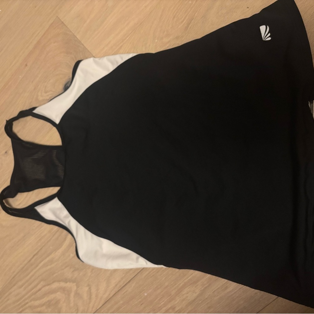 Black and White Athletic Tank Top